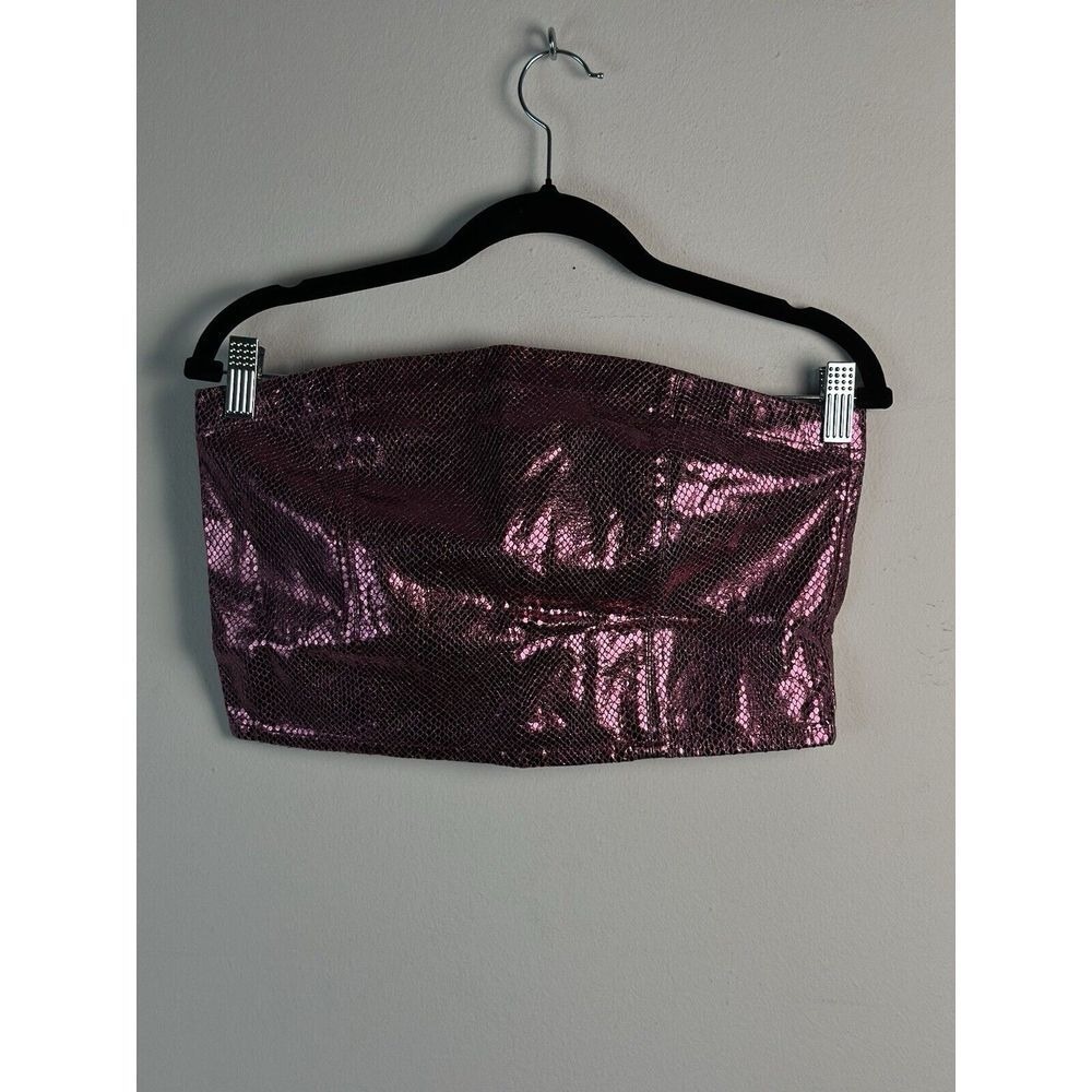 Anthropologie Hosbjerg Klume Metallic Strapless Top Size Medium